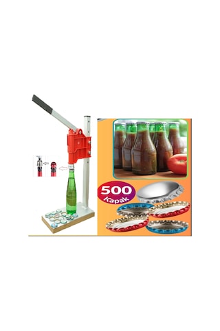 Şişe Kapama Aleti Soda Gazoz Kapağı Kapatma Makinası 500 Ad