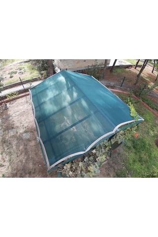 Morilu Bahçe Filesi - 95'lik Bahçe Gölgelik - Şeritli Halkalı - Bahçe Çit Filesi - Yeşil Gölgelik File Çit