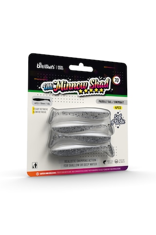 Ulti Baits Minnow Shad Silikon Balık 70mm 1,6gr 4 Adet, Ub-c08