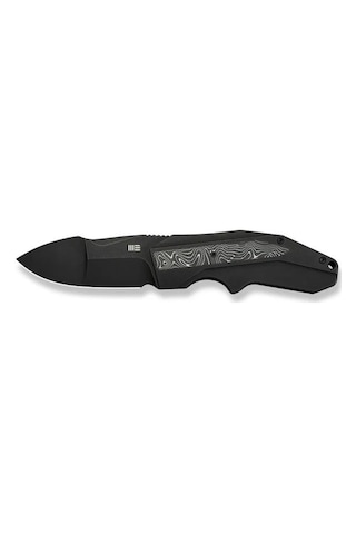We Knife Coral Black Titanium Handle With Aluminum Foil Carbon Fiber Inlay Black Stonewashed Cpm 20cv Blade Kamp Çakı Siyah