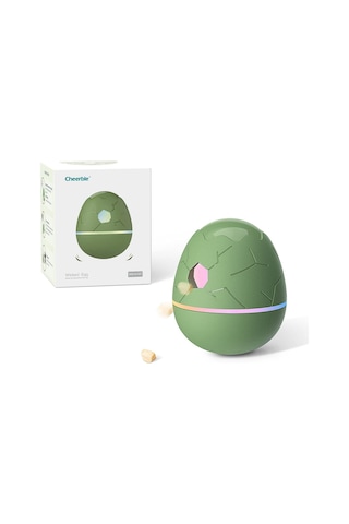 Cheerble Akıllı Yumurta Oyuncak - Şarjlı, Yem Atmalı, Kedi & Köpekler İçin Yeşil 8x8x10 Cm