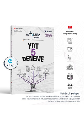 Nettekurs Yayınları Ydt Video Çözümlü Akıllı 5 Deneme E-kitap