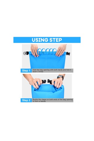 Geeksen Sualtı Sporları İçin 20l Pvc Su Geçirmez Çanta - Kuru-ıslak Bölümlü Dış Etkinlik Sırt Çantası Siyah Çok Renkli