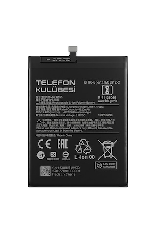 Xiaomi Redmi Note 9s Uyumlu Batarya Pil Bn55