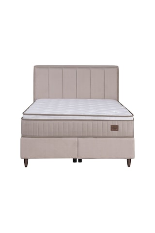 Premium Gold Therapy Bej Üçlü Set Baza Başlık Yatak 150 x 200