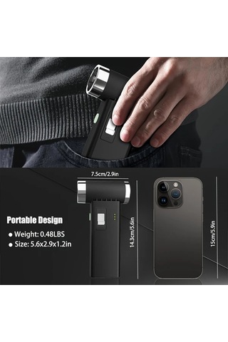 Fochsia White Elektrikli Üfleyici 110000rpm Kablosuz Toz Üfleyici Hızlı Şarj Bilgisayar Klavye Ev Araç Temizliği