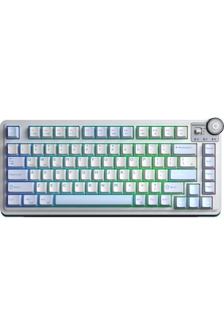 Aula Au75 3 Modlu Mekanik Gaming Kablosuz Klavye Rgb Tkl Hot Swap Star Vector Switch Makrolu Oyuncu Klavyesi Buz Mavisi