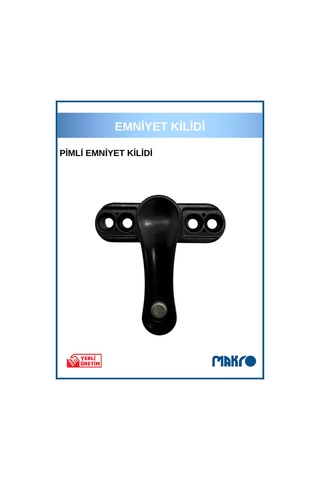 Pvc Kapı Pencere Pimapen Balkon Kapısı Çocuk Emniyet Kilidi Güvenlik Pimli Metal Siyah