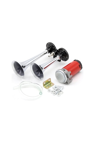 Springsun 12v Çift Trompetli Elektrikli Hava Klarneti, 130db Yüksek Ses, Araç Ve Gemi Uyarı Sistemi, Dayanıklı Çinko Alaşımlı