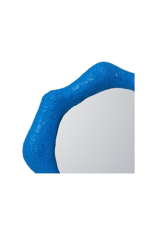 Taş Görünümlü Mavi Duvar Aynası Mavi