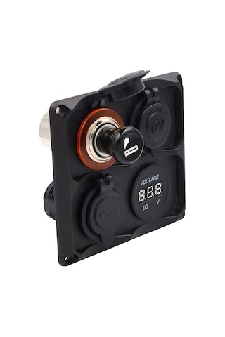 Bfy Switch Panel 4'Lü Usb + Voltmetre + S.Çakmaklık + Çakmaklık