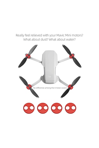 Ximistore9 Djı Mavic Mini İçin 4 Adet Kırmızı Alüminyum Motor Koruyucu Kapak - Toz Ve Şok Engellici, Uçuşa Etki Etmeyen Hafif Tasarım