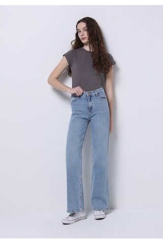 Colin's Colins Regular Fit Yüksel Bel Geniş Paça Kadın İndigo Jean Pantolon Cl1075025 Q1.v1 Dn44318 Denim