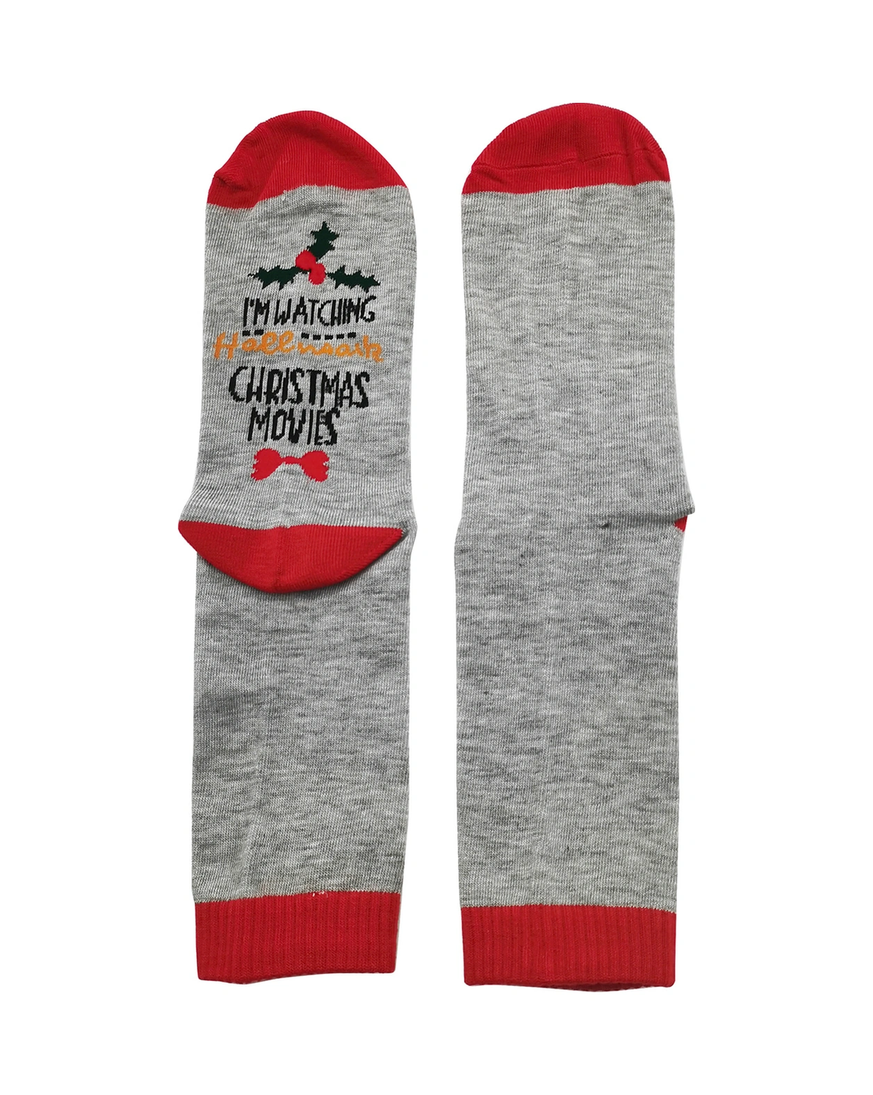 Lemestar Kışlık Noel Çorapları - Erkek Kadın İçin Orta Kalınlıkta Nem Emici Nefes Alıcı Pamuklu Tekli Kırmızı Renk Noel Dekorasyon Çorap Kırmızı