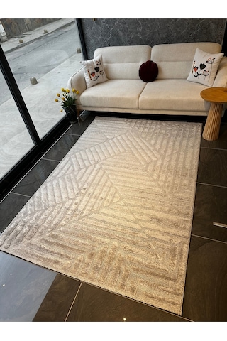West Halı Salon, Oturma, Yatak Odası Halısı Desen Kodu 68369-095 Krem