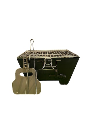 25x40 Katlanır Mangal Mat Siyah Isıya Dayanıklı Boyalı