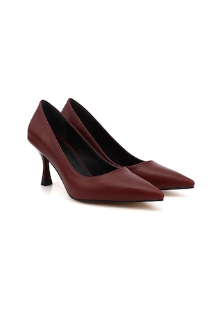 Gönderi(R) Gönderi R Bordo Sivri Burun Kadeh Ökçe Stiletto Bordo