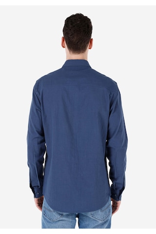 Colin's Colins Regular Fit Shirt Neck Düz Erkek Mavi Uzun Kol Gömlek Cl1068392 Q1.v1 Inv İndigo