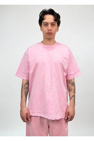 Zaee Nakışlı Oversize Tişört Pembe