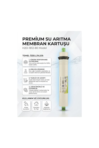 1812-80gpd Membran Su Arıtma Cihazı Ana Filtre