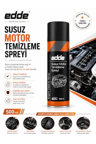 Edde Araba Araç Oto Susuz Motor Temizleyici Sprey 500 Ml Oto Bakım Ürünleri Oto Detailing