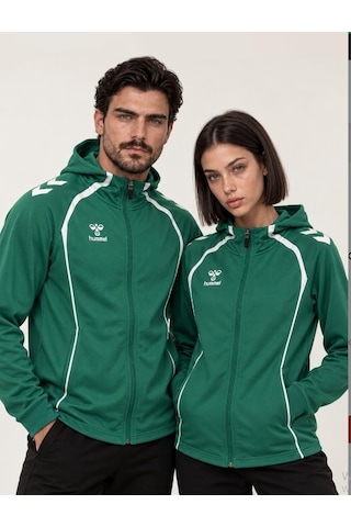 Hummel Target Zip Hoodie Yeşil