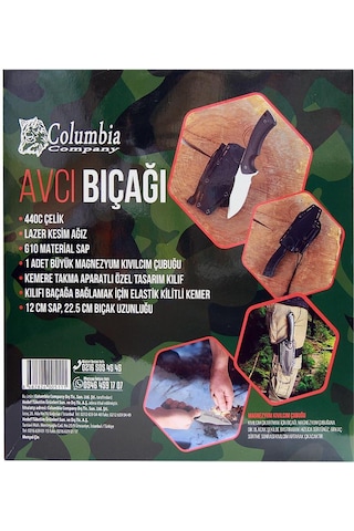 Columbia Tnt-1020-A Avcı Kamp Bıçağı - İnox Kamp Bıçak Çok Renkli
