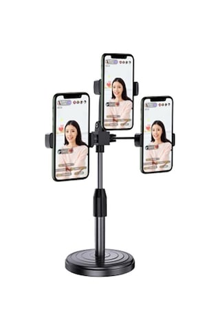 Ally Tripod Üçlü Telefon Tutucu Stand Siyah