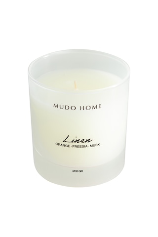 Mudo Home Dreamy Whıte Lınen Mum 200gr Beyaz