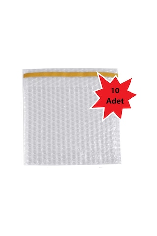 Balonlu Patpat Torba, 90gr. Bantlı Baloncuklu Torba 30cm En X 30cm Boy + 5cm Kapak 10 Adet