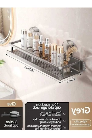 Maoyaya Çok Renkli Hiçbir Matkap Vantuz Emme Banyo Rafı Banyo Rafı Tuvalet Alanı Çok Renkli