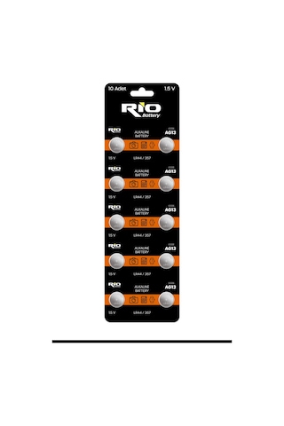10 Adet Ag13 Alkaline Düğme Pil 1.5 Volt Lr44 / A76 / 357 Alkali Düğme Piller