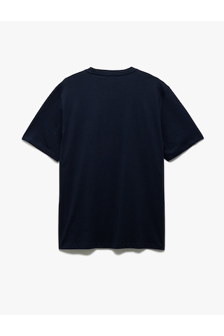 Koton Kısa Kollu Regular Fit Bisiklet Yaka Pamuklu Uzak Doğu Baskılı Tişört Lacivert 5sam10242hk Lacivert