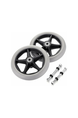 Novahub 2 Adet 6'lık Gri Yedek Lastik Tekerlek Sandalye/yürütücü İçin -