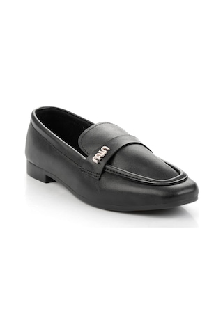 Bambi Siyah Kadın Loafer Ayakkabı K01688011609 Siyah