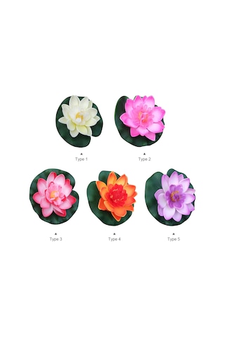 Konesam Pembe 10cm Gerçekçi Dekoratif Lotus Çiçeği - Akvaryum, Havuz Ve Gölet Süsleme İçin Yüzen Yapay Çiçek