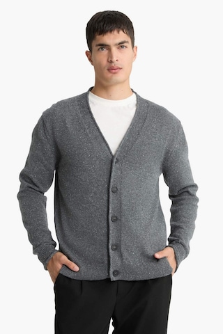 Defacto Relax Fit V Yaka Düğmeli Triko Hırka F7228ax25wngr311 Gri