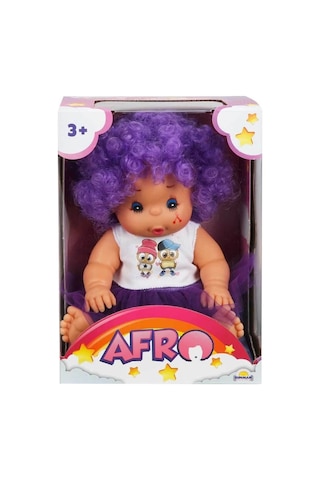 20040 Afro Kıvırcık Saçlı Bebek 23 Cm - Stokta Olan Renk Gönderilir