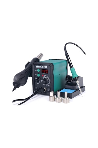 Yihua 878D Isı Ayarlı Sıcak Hava Üfleme Lehimleme Havya İstasyonu (434475539)