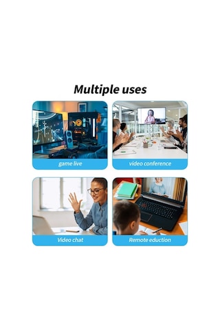 Dancemonkey 1080p Full Hd Web Kamera: Manuel Odak, Dahili Mikrofon, Kolay Kurulum, Eğitim Ve Canlı Yayın İçin