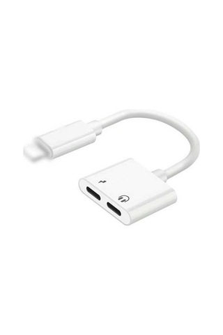 Sandwich İphone 2-in-1 Şarj Ve Ses Çevirici - Müzik Dinlerken Şarj, Kaliteli Ses, Hızlı Şarj, Abs Kasa, İos Uyumlu