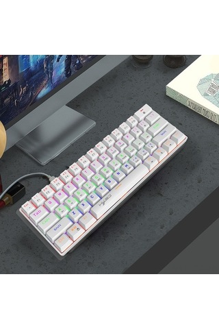 Hxsj V900 Kablolu 61 Tuşlu Kompakt Mekanik Klavye Rgb