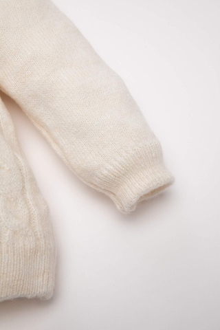 DeFacto Kız Bebek Bisiklet Yaka Triko Kazak A4086A524AUER118 Ekru