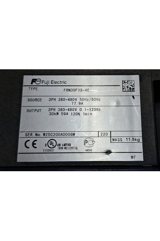 Fuji Frenic-eco Frn30f1s-4e 30kw Sürücü 22/30 Kw 48/61 A 3 Phase Drıver