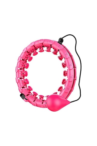 Kochler Masajlı Egzersiz Çemberi - Egzersiz Halkası - Bel Bölgesi Ayarlanabilir - Kondisyon Pembe