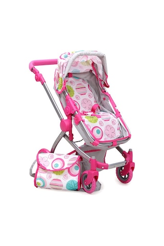Nano Oyuncak Bebek Arabası Pink Rose