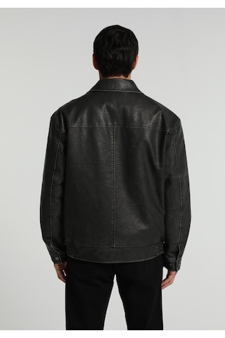 Colin's Colins Regular Fit Shirt Neck Fermuarlı Astarlı Erkek Siyah Mont Pu Cl1082109 Q1.v1 Blk
