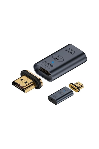 Ally Hdmı To Type-c 4k 60hz Mıknatıs Başlıklı Çevirici Otg Adaptör- 5775 Mh-hs3071-0179
