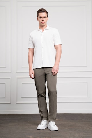 Morven Erkek Ekru Trend Apaçi Yaka Dynamic Fit Kısa Kollu Gömlek 25ys004006454 Ekru Ekru