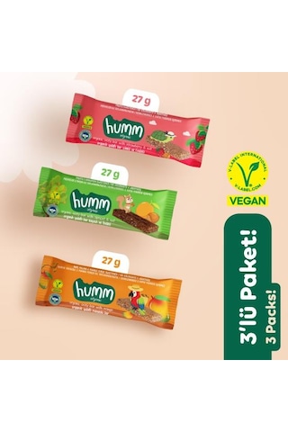 Organik Vegan Çilekli Kayısılı Ve Mangolu Yulaf Bar Atıştırmalık Paketi - 3 Adet 3 Çeşit 81 G